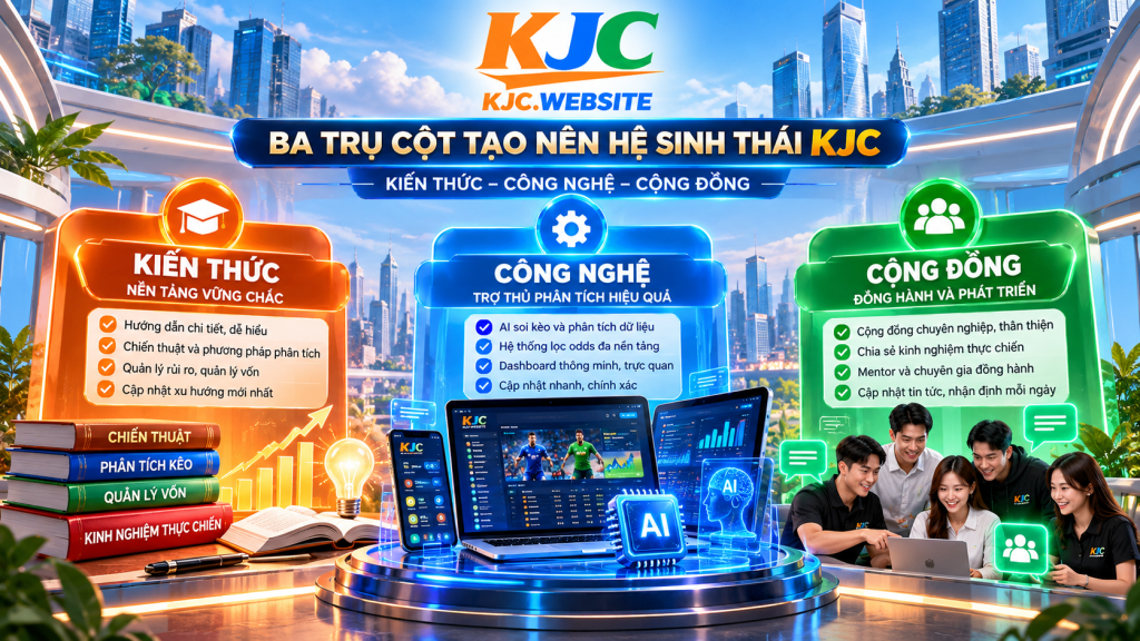 Ba trụ cột Kiến thức – Công nghệ – Cộng đồng KJC