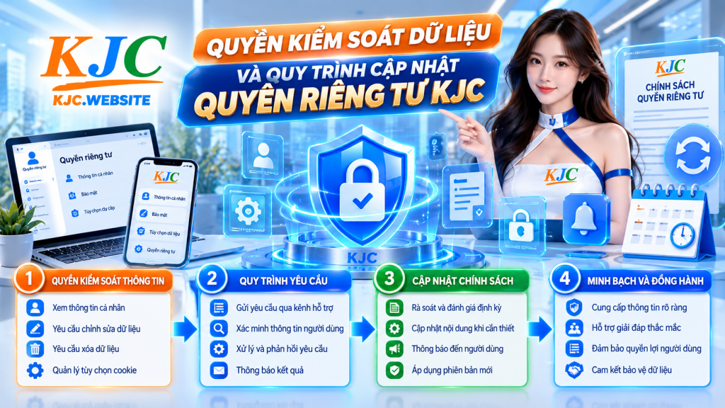 Quyền kiểm soát dữ liệu và quy trình cập nhật Quyền Riêng Tư KJC